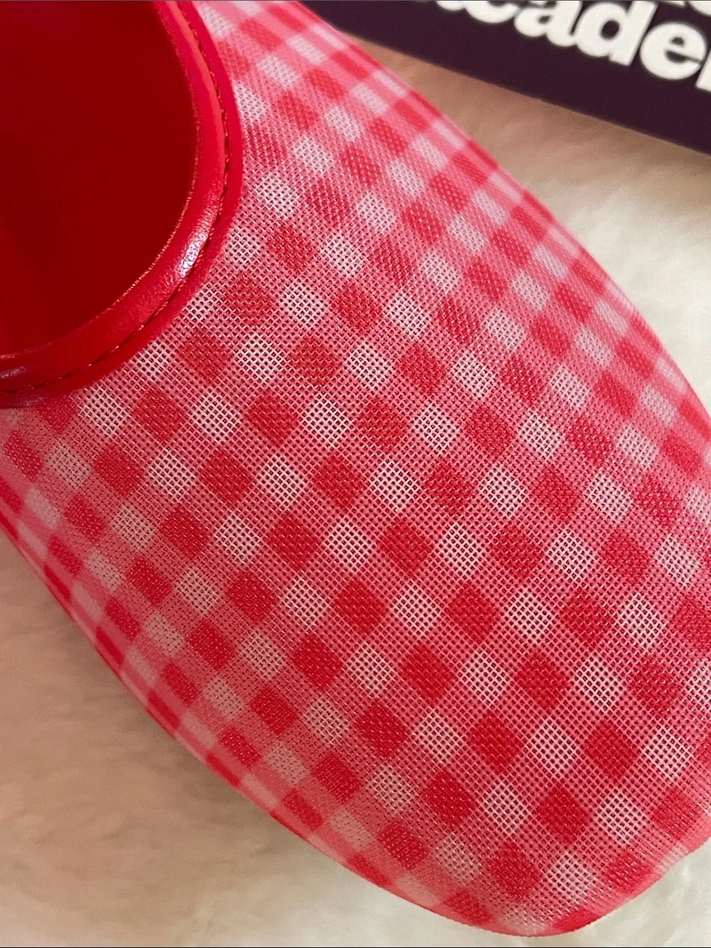 Weekend Academy Girls' Red Gingham Mary Jane Shoes  SZ 3